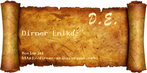 Dirner Enikő névjegykártya